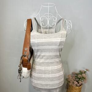 Cute gray striped vintage y2k Abercrombie cami tank top